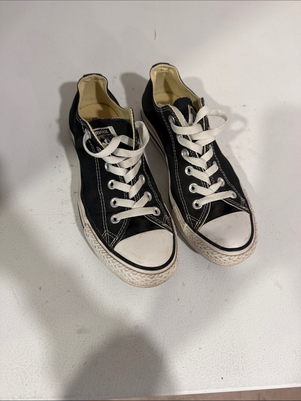 Converse Black & White Low-Top Canvas Sneakers